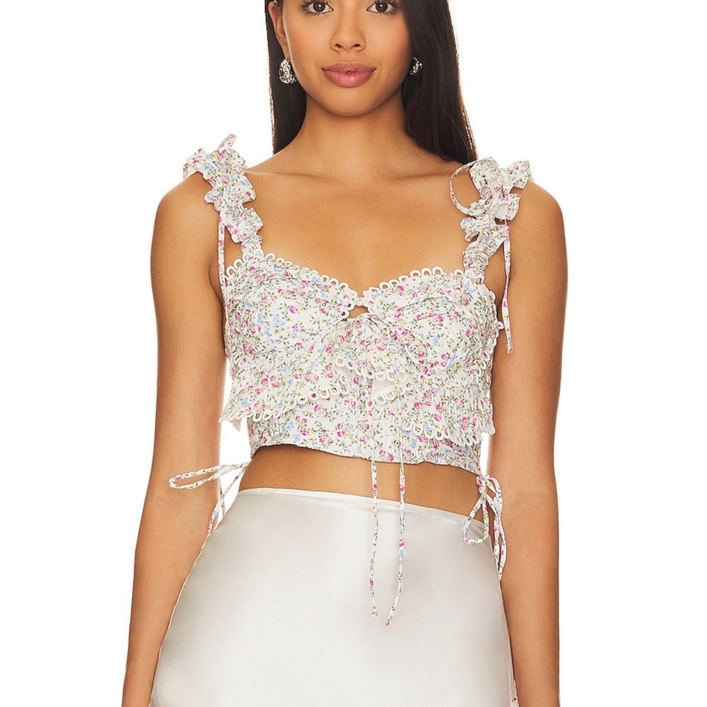 For Love & Lemons Floral Top brand new with tags (size medium)
